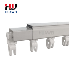 Huawei Hotel Rooms Wall Mounted Durable Ripple Curtain Rails Ceiling Aluminium Recessed Hidden Curtain Poles Tracks