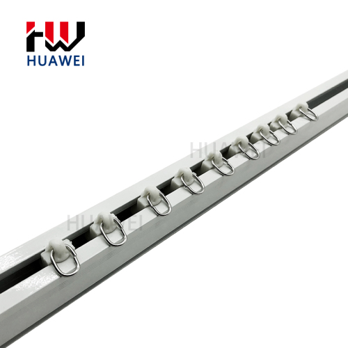 Huawei Export Aluminum U Shape Curtain Poles Tracks Set Ripple Fold Ceiling Mounted Window Accessories Recessed Curtain Rail