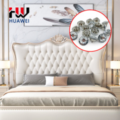 Sun Star Pattern Upholstery Decorative Perforation Furniture Sofa Button Acrylic Crystal Tack Buttons Diamond Buckle