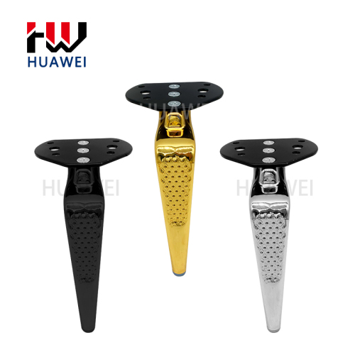 HUAWEI Sofa Hardware Accessories Manufacturer Supply Newest Sofa Leg Metal Gold Bed Leg Chrome Cabinet Furniture Feet