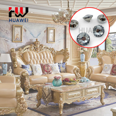 Sun Star Pattern Upholstery Decorative Perforation Furniture Sofa Button Acrylic Crystal Tack Buttons Diamond Buckle