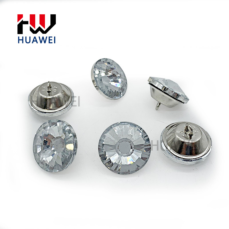 Sun Star Pattern Upholstery Decorative Perforation Furniture Sofa Button Acrylic Crystal Tack Buttons Diamond Buckle