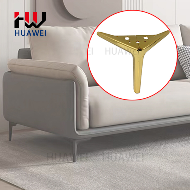 Huawei 15mm Furniture Plating Polishing Sofa Metal Feet Cabinet Legs Bed Foot Iron Couch Leg for Y Shape