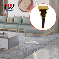 Huawei Fashion living room furniture accessory luxury metal black sofa legs for table