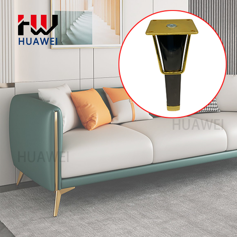 Huawei Fashion living room furniture accessory luxury metal black sofa legs for table