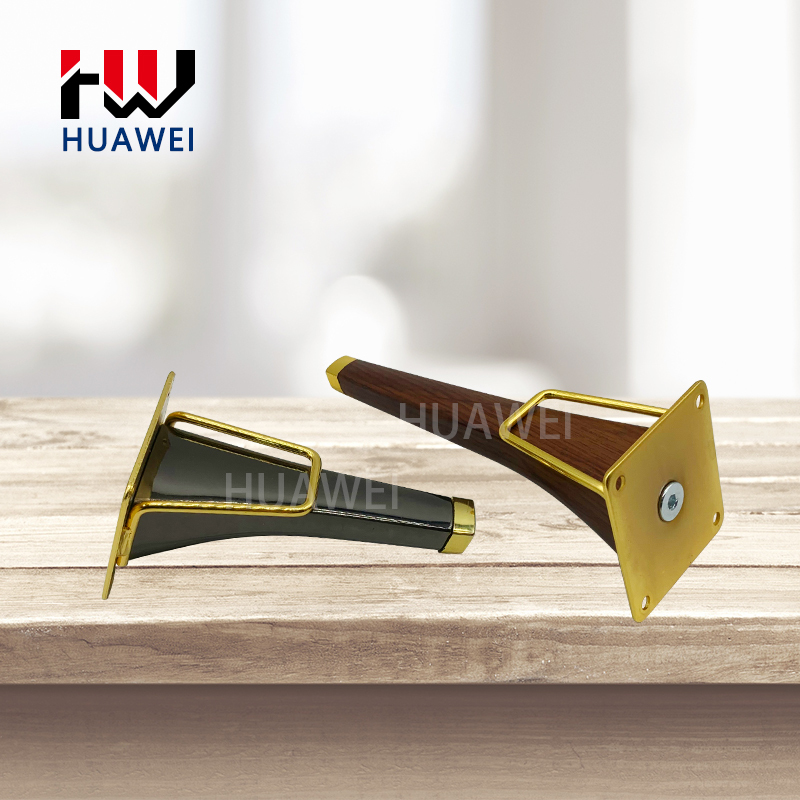 Huawei Fashion living room furniture accessory luxury metal black sofa legs for table