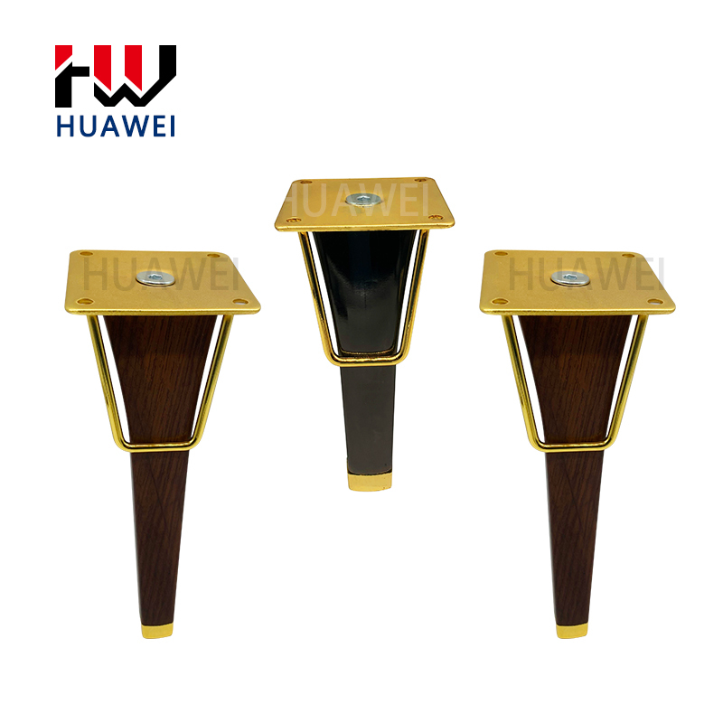 Huawei Fashion living room furniture accessory luxury metal black sofa legs for table