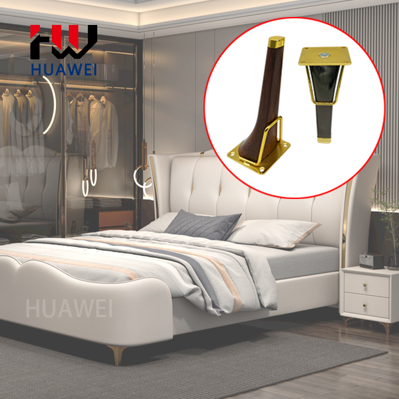Huawei Fashion living room furniture accessory luxury metal black sofa legs for table