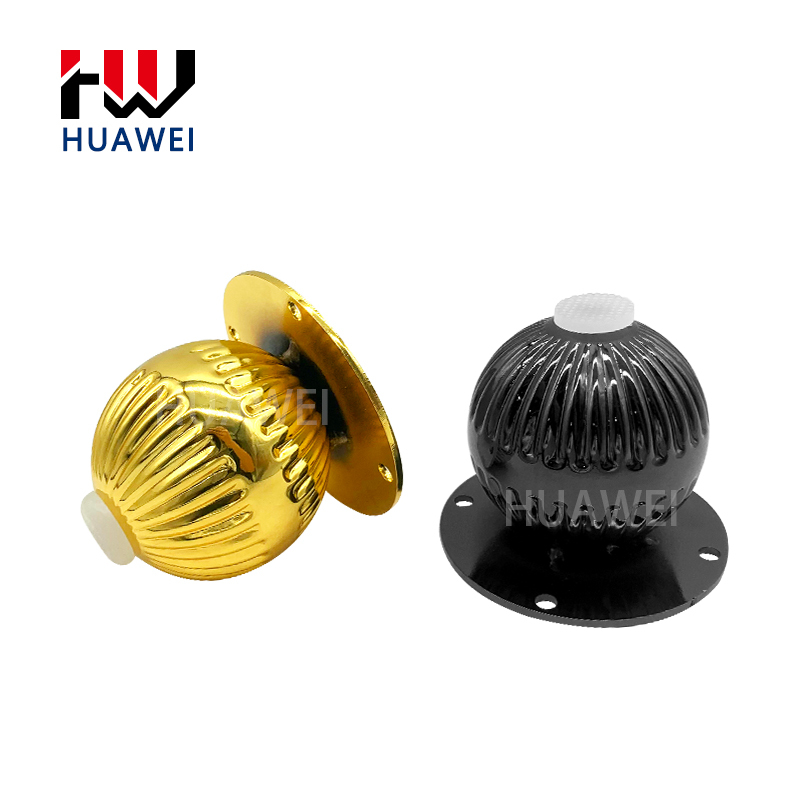 Huawei hardware furniture legs modern luxury chrome-plated spherical sofa legs golden metal furniture bed cabinet sofa legs