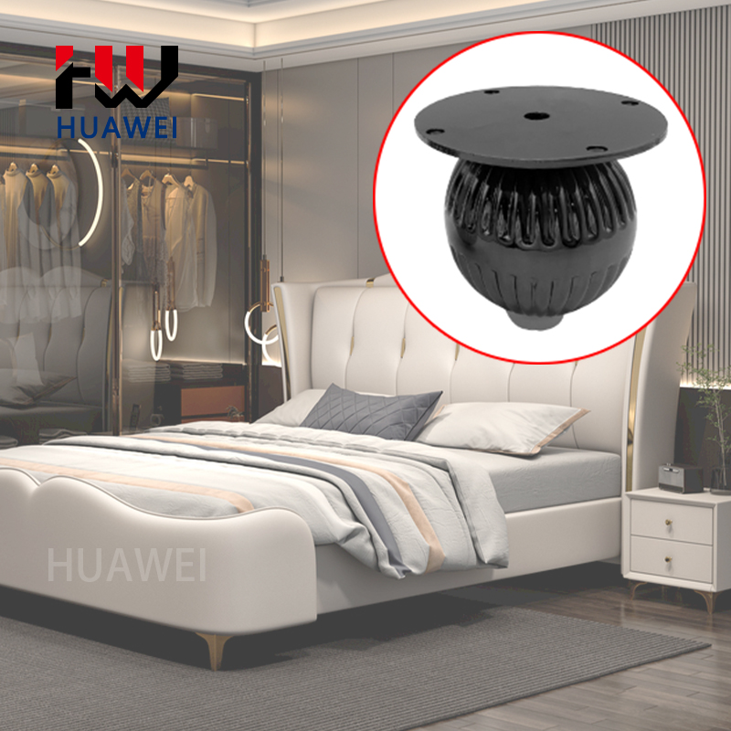 Huawei hardware furniture legs modern luxury chrome-plated spherical sofa legs golden metal furniture bed cabinet sofa legs