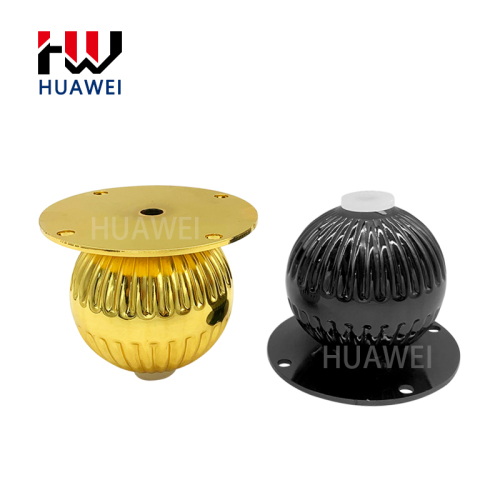 Huawei hardware furniture legs modern luxury chrome-plated spherical sofa legs golden metal furniture bed cabinet sofa legs