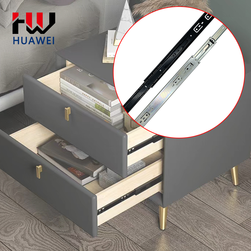Huawei hardware Wholesale Full American Type 16 Inch Rail Heavy Duty Sliding Adjustable Undermount Soft Close Drawer Slides