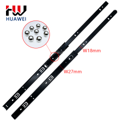 Huawei Furniture Hardware Wardrobe Rail Telescopic Channel Push to Open Cabinet Drawer Slide Runner Inch/Weight for Sale