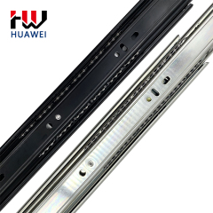 Huawei hardware 45mm Furniture Hardware Full extension 3 fold slides furniture hardware ball bearing drawer slides kitchen cabinet