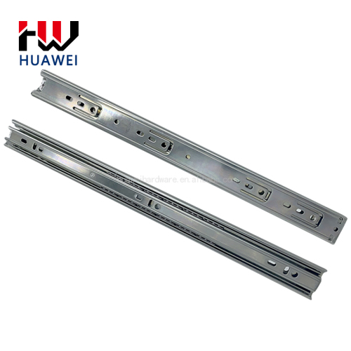 Huawei hardware Furniture Accessories 36mm Full Telescopic 3-Fold Ball Bearing Wardrobe Slides Drawer Orbital Kitchen Cabinet Rail Inch/Weight