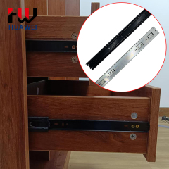 Huawei hardware 16inch Wardrobe Bar Rails Bearing Buffer Furniture Telescopic Channel Soft Close Cabinet Drawer Slide