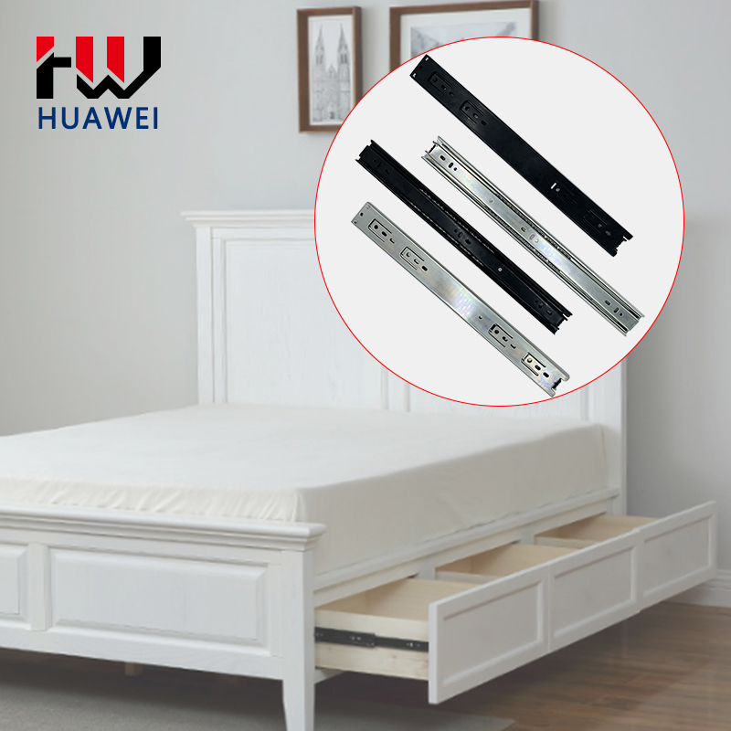 Huawei hardware Wardrobe 16 Inch Kitchen Bearing Buffer Furniture Telescopic Channel Soft Closet Cabinet Drawer Slide Rails
