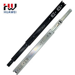 Huawei hardware Furniture Heavy Duty soft close rail runner 42mm 3 Fold Telescopic Kitchen Systems Wardrobe Cabinet Track Drawer Slide