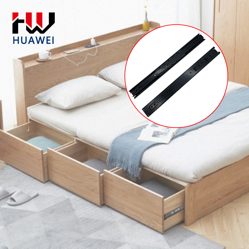 Huawei hardware Cold Rolled Steel 42mm Drawer Slide Undermount Slides Table Cabinet Frame Ball Bearing Rails
