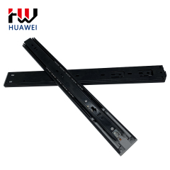 Huawei hardware 45mm Cushioning with Spring Slide Drawer Undermount Slides Full-extension 3 Fold Rebound Style Frame Ball Bearing Rails