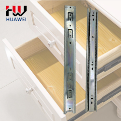 Huawei hardware Cold Rolled Steel Mute Drawer Track Slide Guides Rail Kitchen Cabinet Accessories Cupboard Drawer Slide Rail