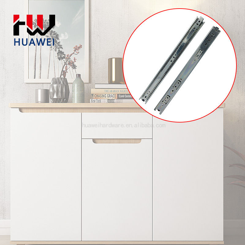 Huawei hardware W30mm Push To Open Extension Cabinet Drawer Runner Undermount Slide Kitchen Drawers Rail Inner System