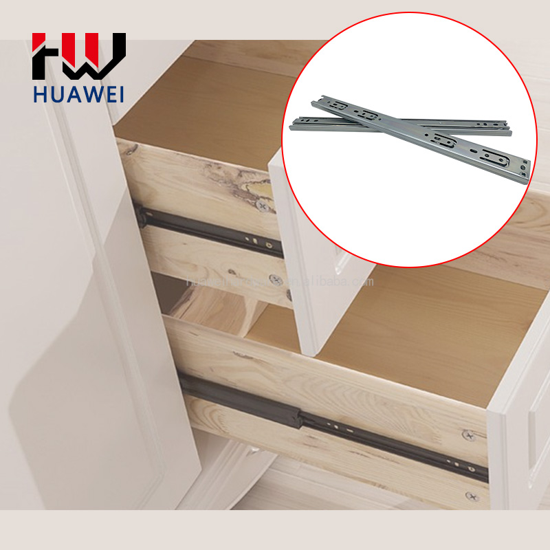 Huawei hardware W30mm Push To Open Extension Drawer Runner Undermount Drawer Slide Kitchen Inner Drawer System
