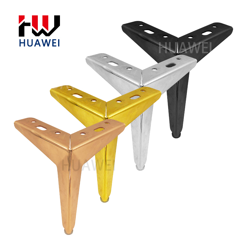 Huawei hardware Modern Design Furniture Metal Sofa Leg Y Style Furniture Base legs for sale