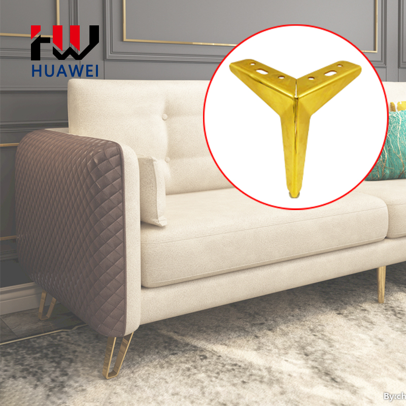 Huawei hardware Modern Design Furniture Metal Sofa Leg Y Style Furniture Base legs for sale