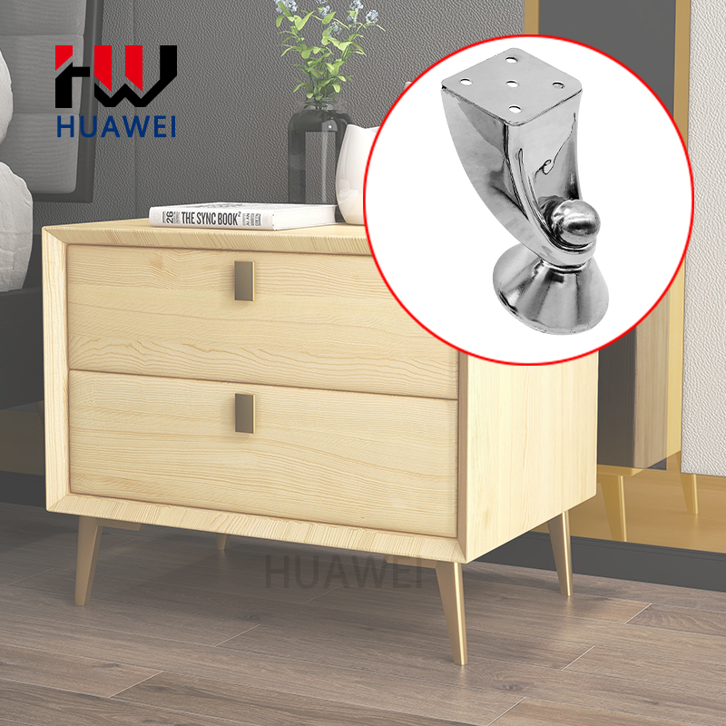 Huawei hardware Factory supply living room furniture legs metal straight sofa legs