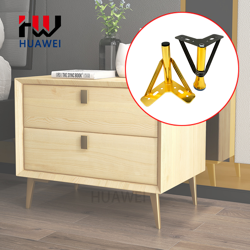 Huawei hardware Coffee Table Furniture Support Feet Hardware Accessories Light Luxury Wholesale Triangle European Metal Sofa Leg