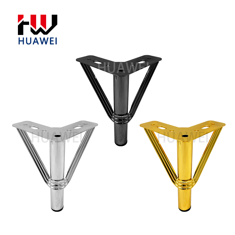 Huawei hardware Coffee Table Furniture Support Feet Hardware Accessories Light Luxury Wholesale Triangle European Metal Sofa Leg