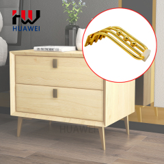 Huawei hardware Factory Price Furniture Decorative Sofa Hardware Cabinet Table Bed Legs Golden Iron Furniture Sofa Legs