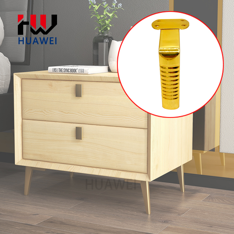 Huawei hardware New Arrival Metal Sofa Accessories Furniture Hardware Cabinet Table Leg Luxury Golden Steel Sofa Leg