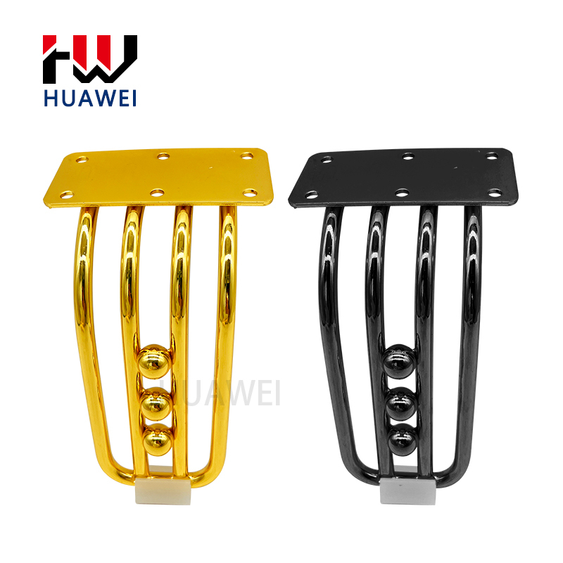 Huawei hardware Factory Price Furniture Decorative Sofa Hardware Cabinet Table Bed Legs Golden Iron Furniture Sofa Legs