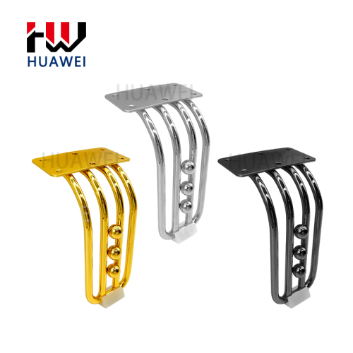 Huawei hardware Factory Price Furniture Decorative Sofa Hardware Cabinet Table Bed Legs Golden Iron Furniture Sofa Legs