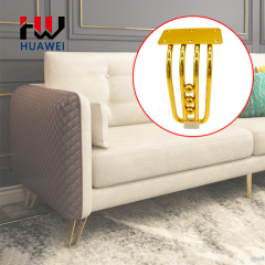Huawei hardware Factory Price Furniture Decorative Sofa Hardware Cabinet Table Bed Legs Golden Iron Furniture Sofa Legs