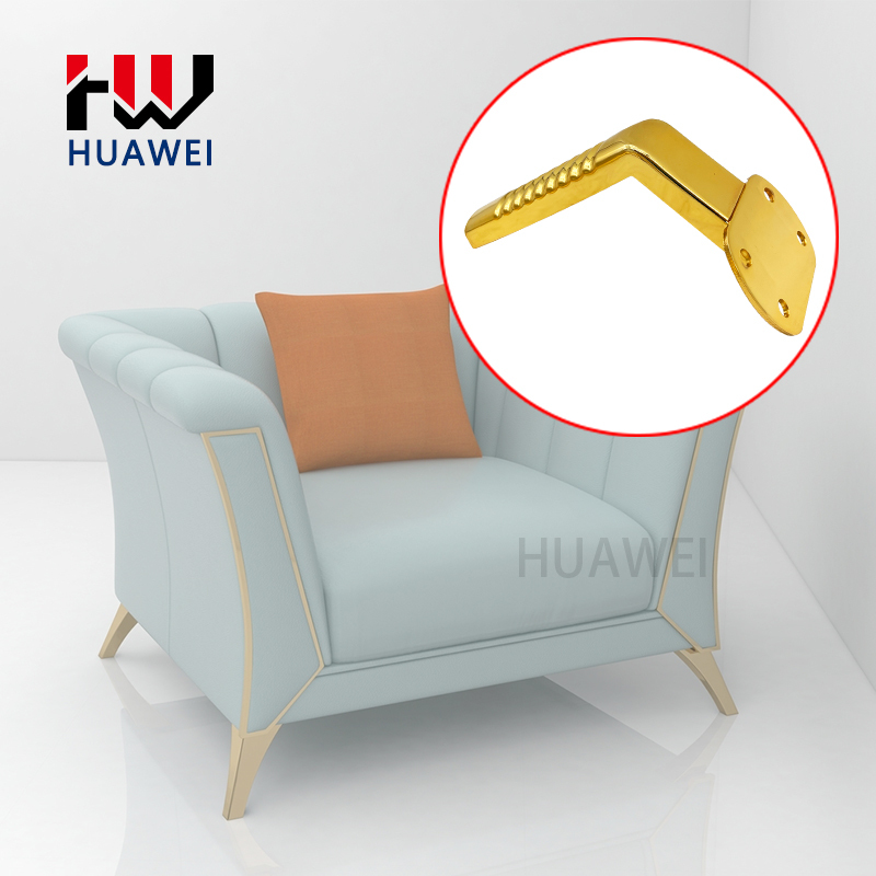 Huawei hardware New Arrival Metal Sofa Accessories Furniture Hardware Cabinet Table Leg Luxury Golden Steel Sofa Leg