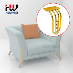 Huawei hardware Factory Price Furniture Decorative Sofa Hardware Cabinet Table Bed Legs Golden Iron Furniture Sofa Legs