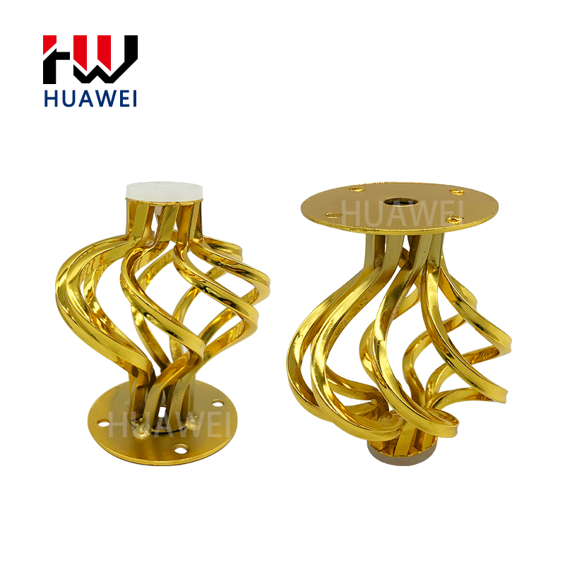 Huawei hardware Manufacturer Furniture Accessories Metal Bed Feet Couch Chrome Legs Triangl Sofa Leg
