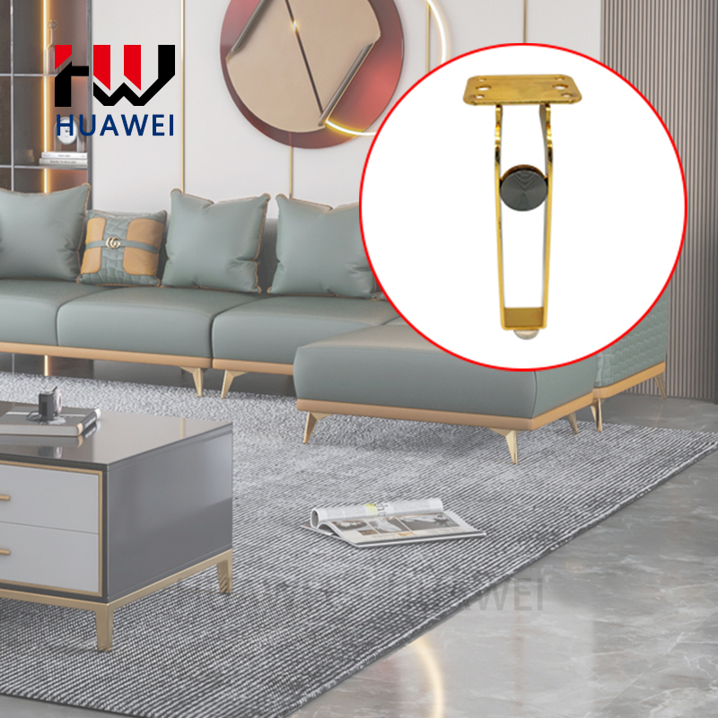 Huawei hardware European Light Luxury Style Custom Iron Furniture Legs Gold Black Sofa Furniture Legs