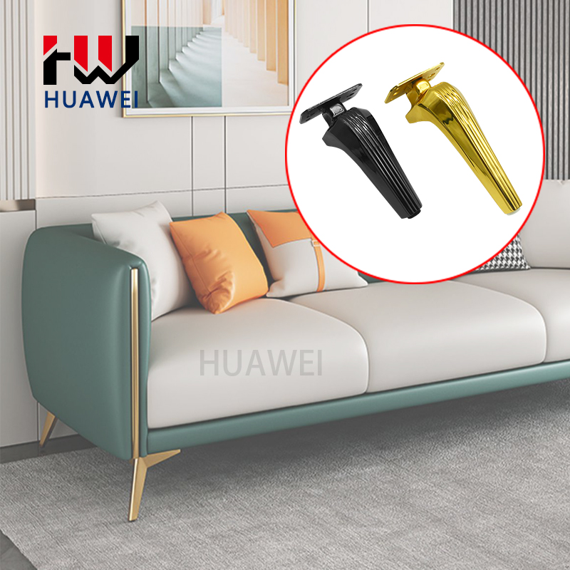 Huawei hardware Newest Design Furniture Fitting Gold Metal Legs Cabinet Iron Sofa Legs Feet