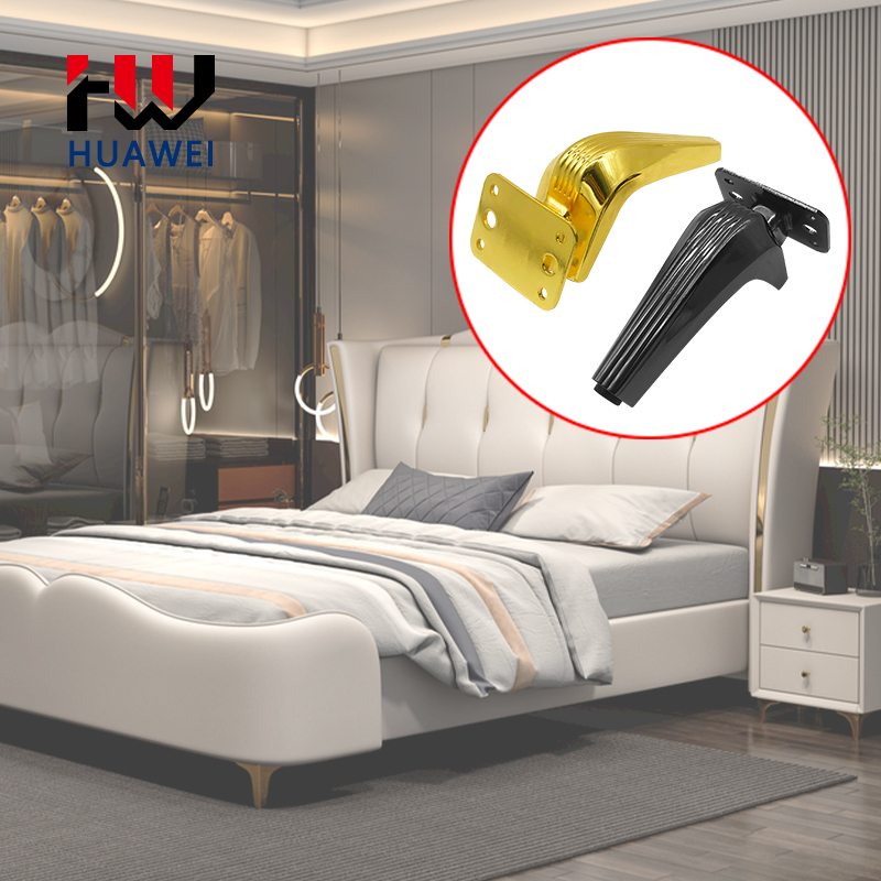 Huawei hardware Newest Design Furniture Fitting Gold Metal Legs Cabinet Iron Sofa Legs Feet