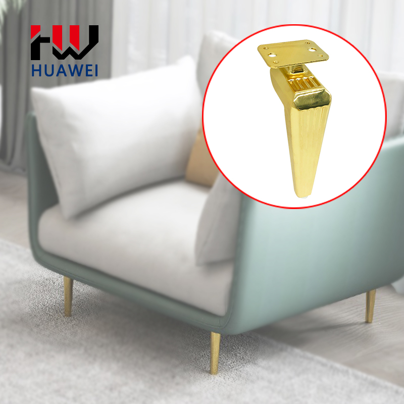 Huawei Wholesale Metal Cabinet Leg Gold Triangle Style Furniture Metal Leg