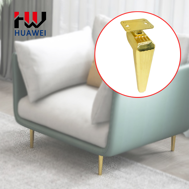 Huawei Wholesale Metal Cabinet Leg Gold Triangle Style Furniture Metal Leg