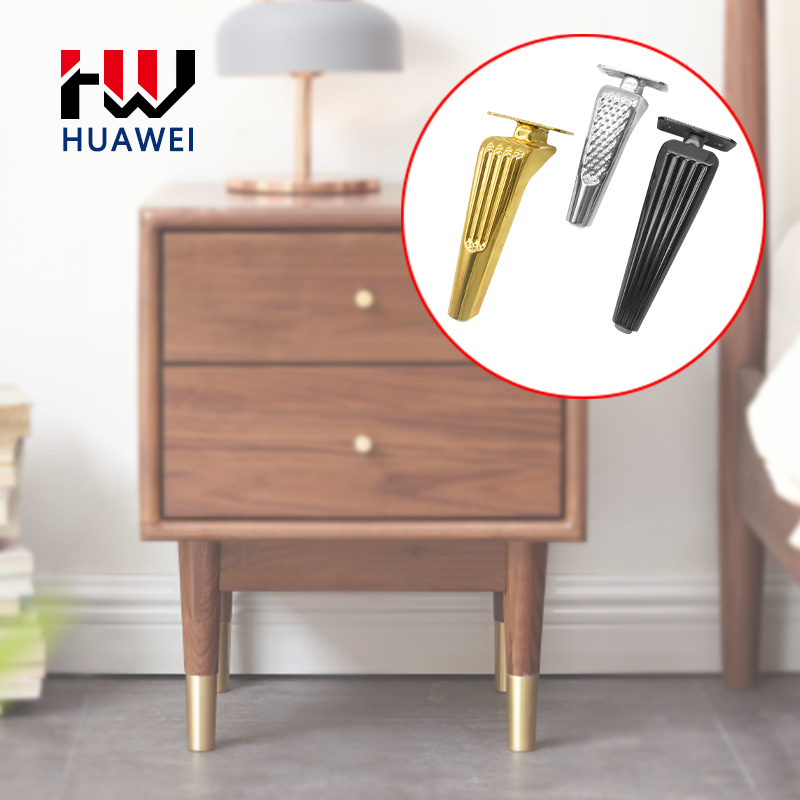 Huawei Wholesale Metal Cabinet Leg Gold Triangle Style Furniture Metal Leg