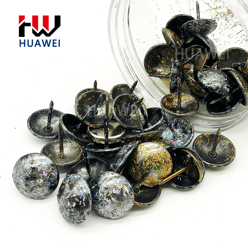 HUAWEI Furniture Hardware Sofa European Chair Decorative Nail Antique D14*17mm Iron Brass Nail