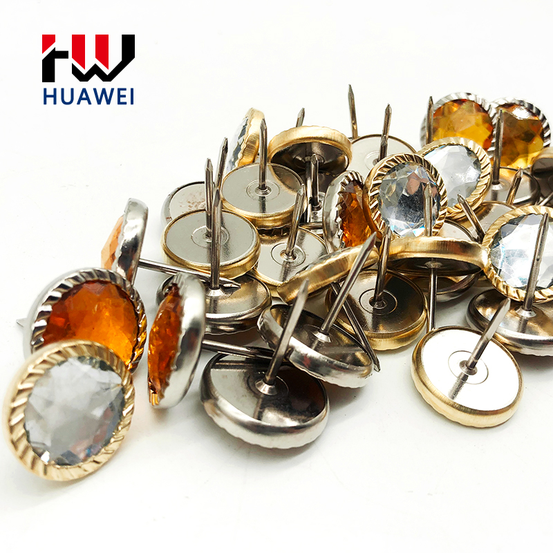 HUAWEI Furniture Hardware Accessories Metal Round Antique Brass Upholstery Decorative Sofa Nails