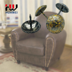HUAWEI Furniture Hardware Sofa European Chair Decorative Nail Antique D14*17mm Iron Brass Nail