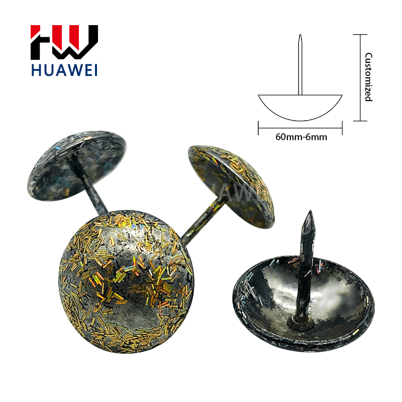 HUAWEI Furniture Hardware Sofa European Chair Decorative Nail Antique D14*17mm Iron Brass Nail